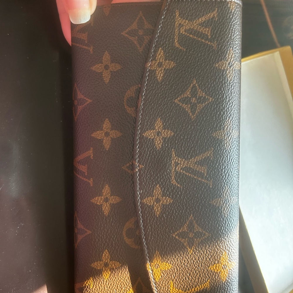 Louis Vuitton Brown and Tan Monogram Clutch